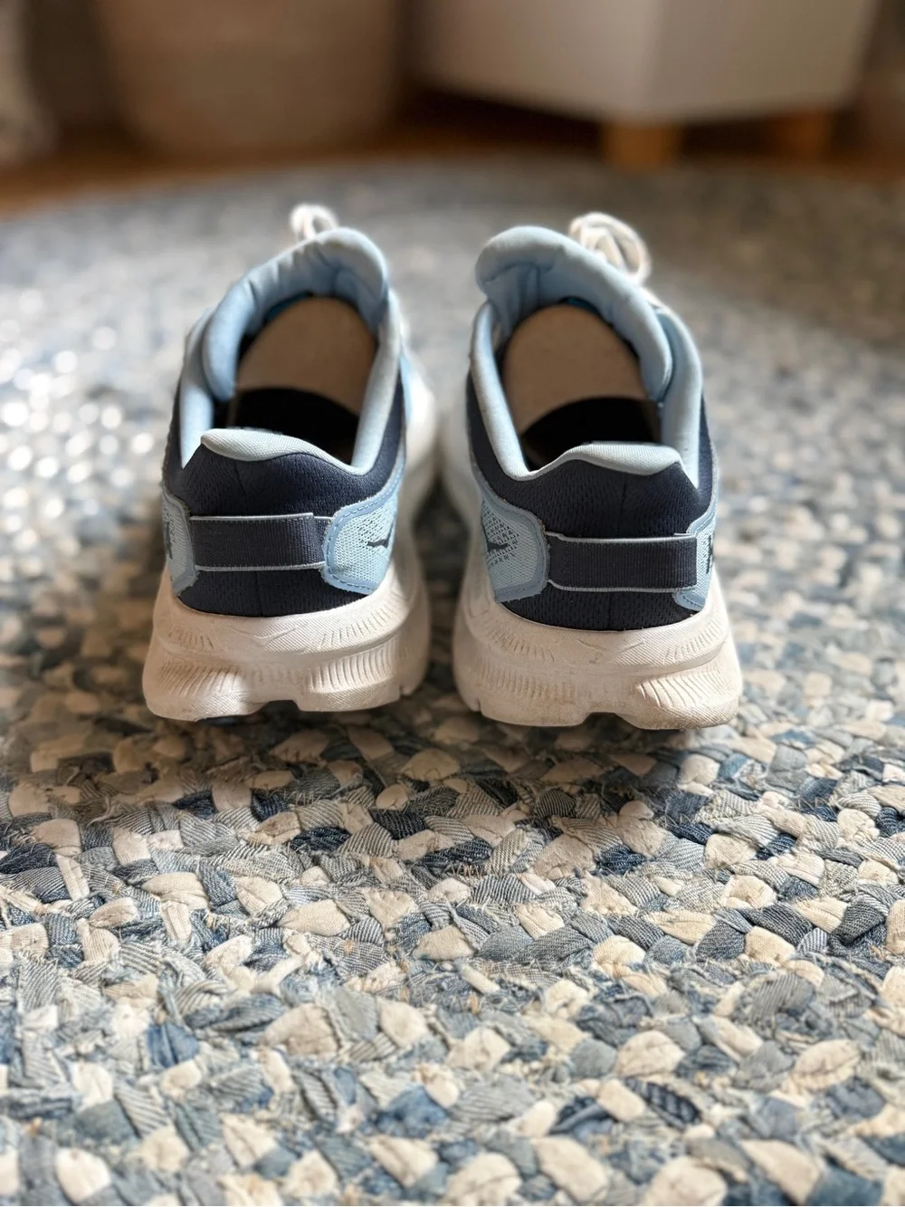 Hoka Women's Kawana 2 Sky Blue and Navy Athletic Running Shoes